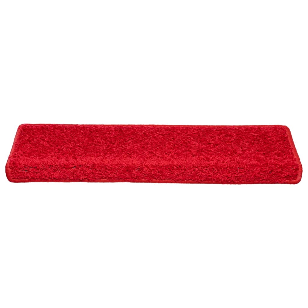 Trappematter 10 stk 65x21x4 cm rød rektangulær kant