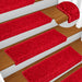Trappematter 10 stk 65x21x4 cm rød rektangulær kant