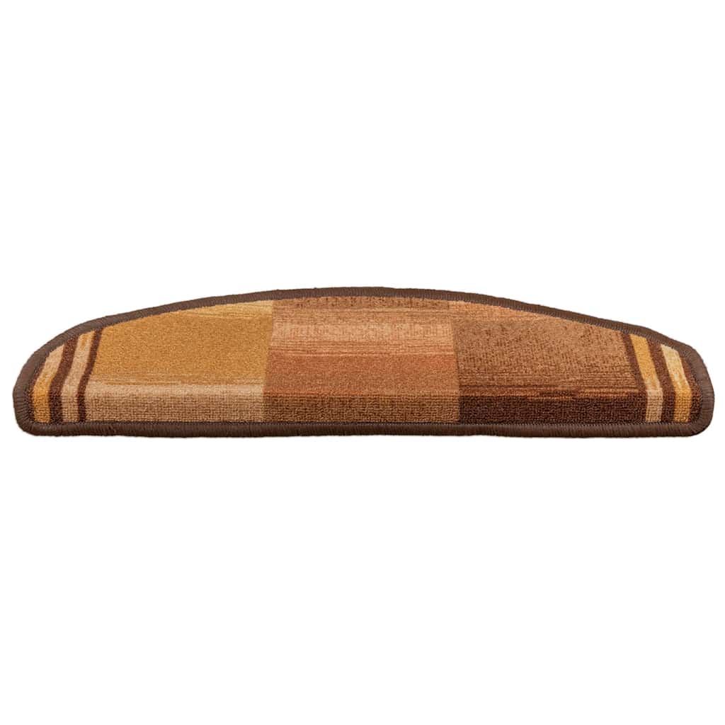Selvklebende trappematter 5 stk 65x21x4 cm brun