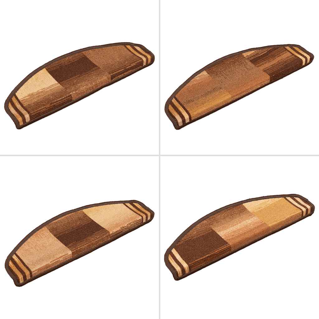 Selvklebende trappematter 5 stk 65x21x4 cm brun