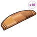 Selvklebende trappematter 10 stk 65x21x4 cm brun
