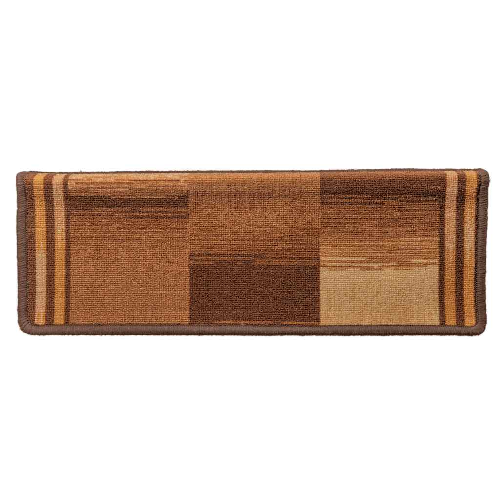 Selvklebende trappematter 5 stk 65x21x4 cm brun