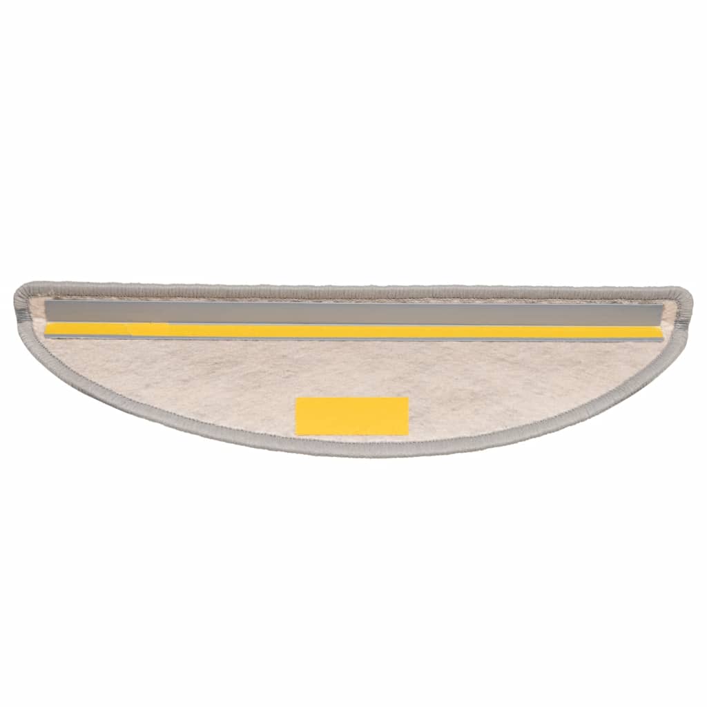 Selvklebende trappematter sisal 15 stk 56x17x3 cm platina