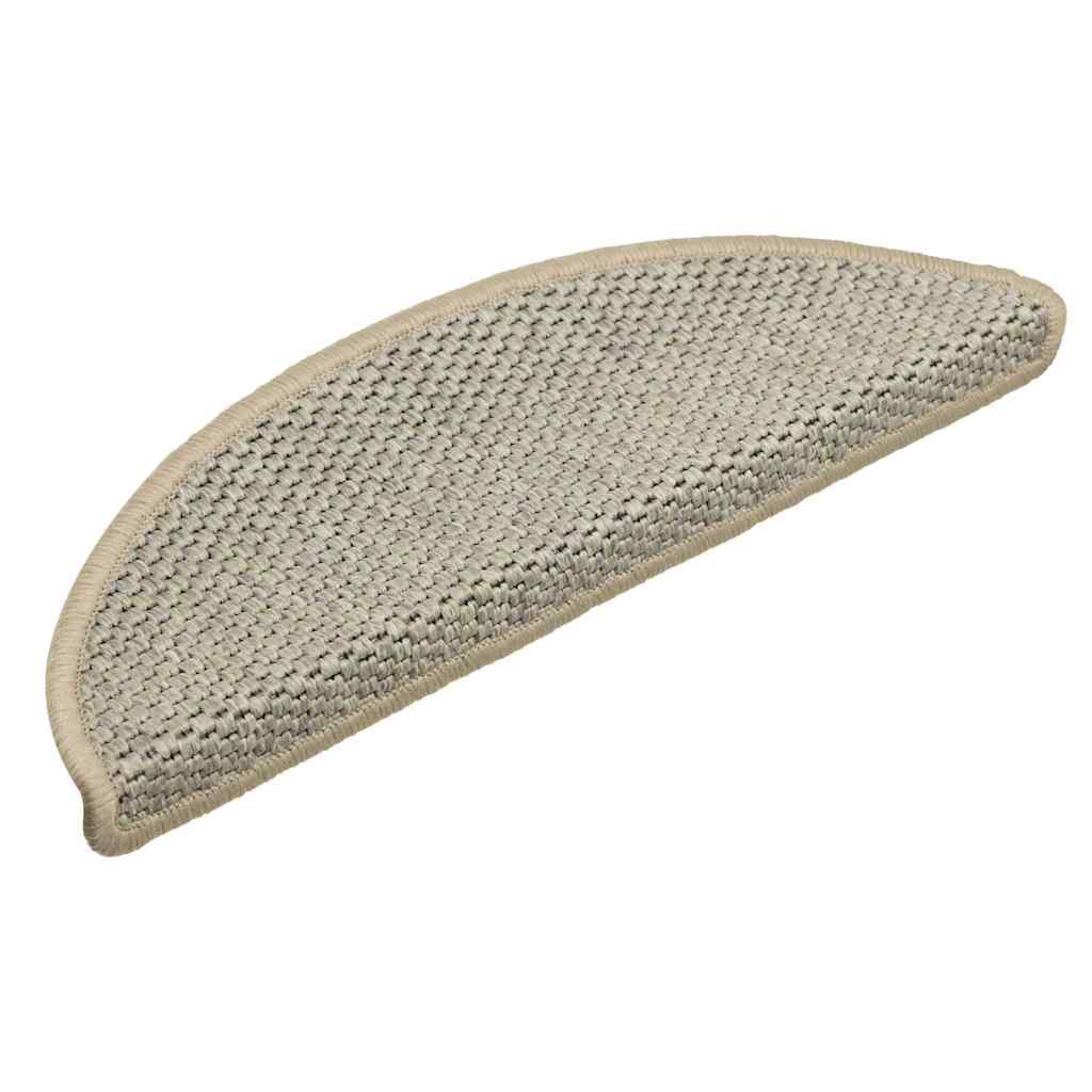 Selvklebende trappematter sisal 15 stk 56x17x3 cm lysegrønn