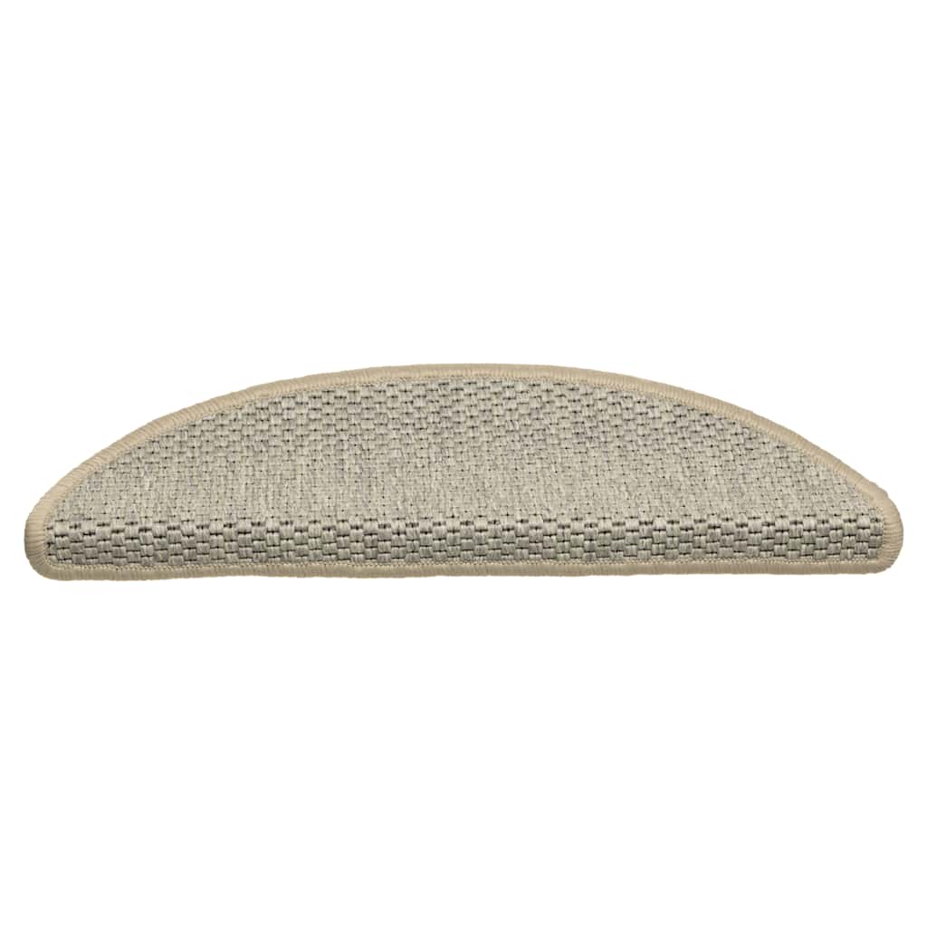 Selvklebende trappematter sisal 15 stk 56x17x3 cm lysegrønn
