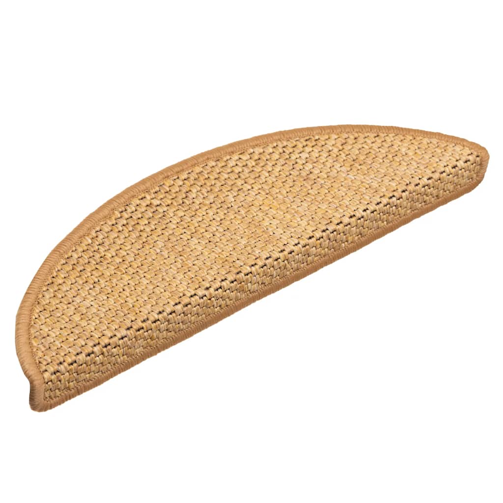Selvklebende trappematter sisal-utseende 15 stk 56x17x3 sisal