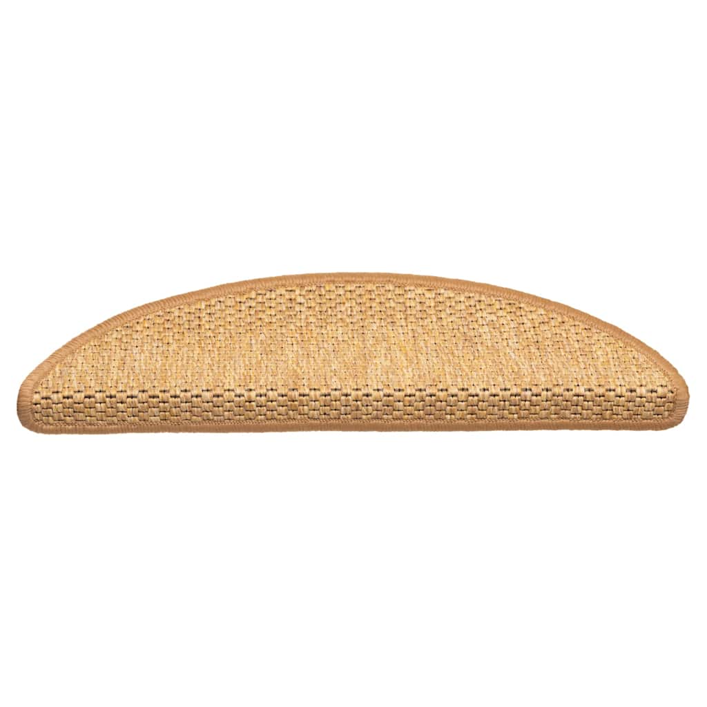 Selvklebende trappematter sisal-utseende 15 stk 56x17x3 sisal