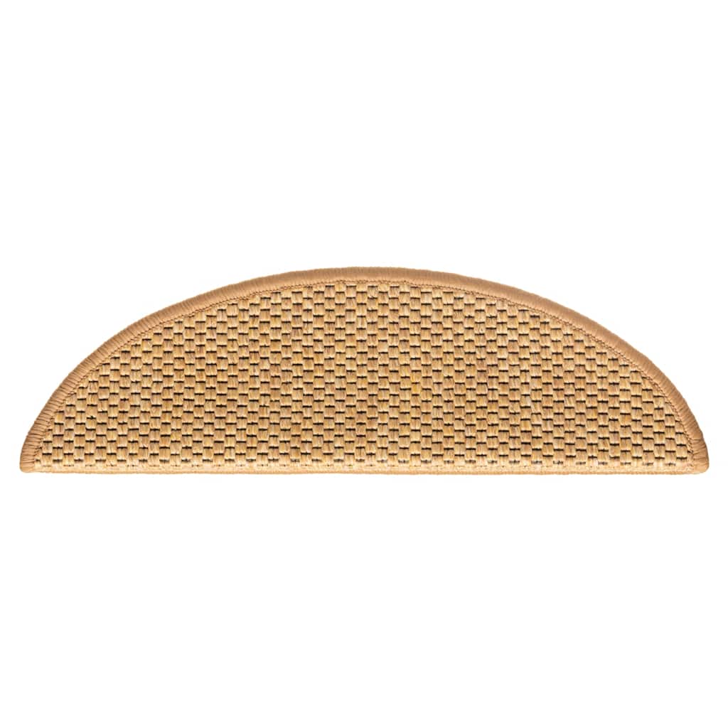 Selvklebende trappematter sisal-utseende 15 stk 56x17x3 sisal