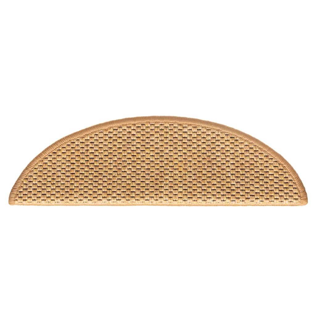 Selvklebende trappematter sisal-utseende 15 stk 56x17x3 sisal