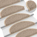 Selvklebende trappematter sisal 15 stk 56x17x3 cm mørk beige
