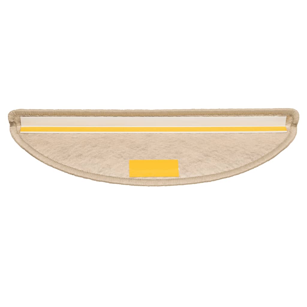 Selvklebende trappematter sisal-utseende 15 stk 56x17x3 cm sand