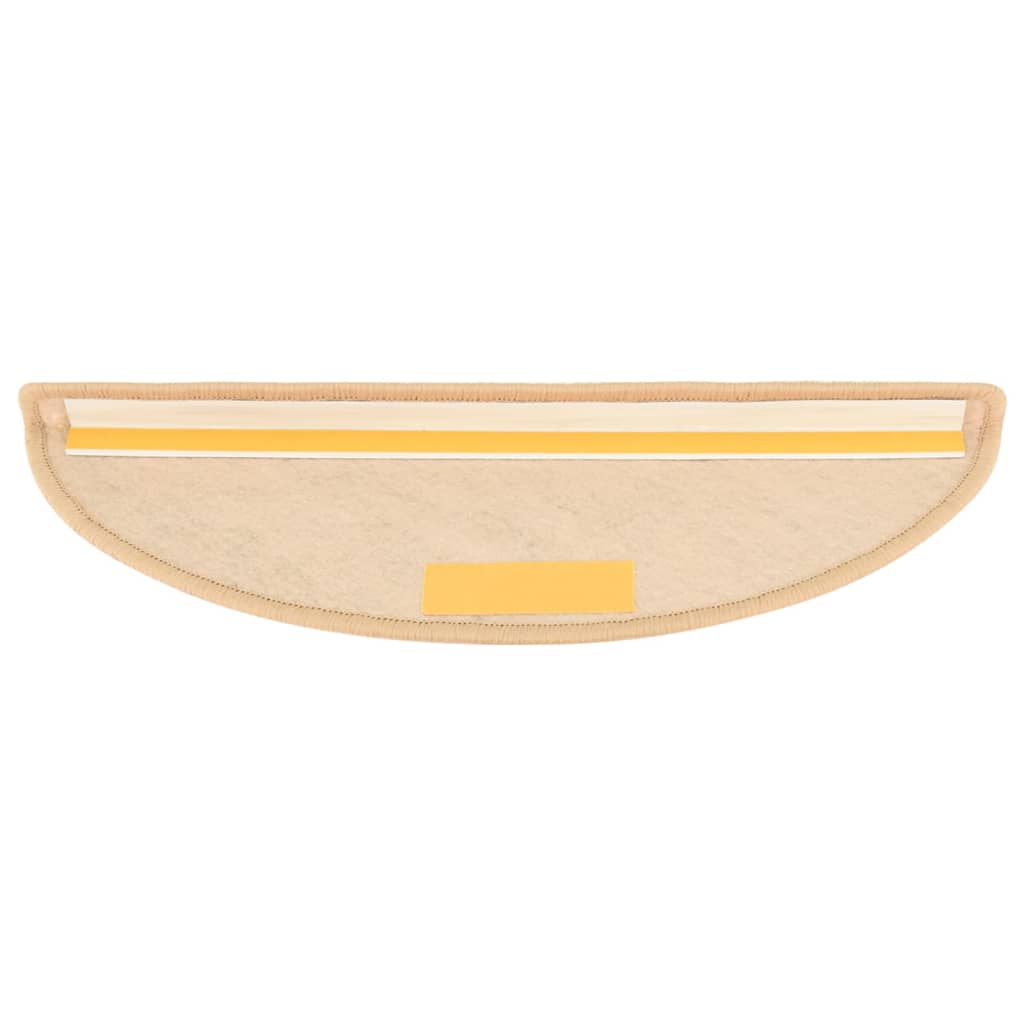 Selvklebende trappematter sisal 15 stk 56x17x3 cm lys beige