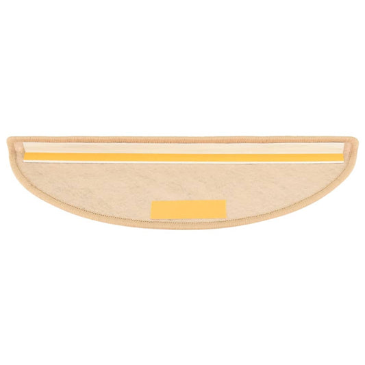 Selvklebende trappematter sisal 15 stk 56x17x3 cm lys beige