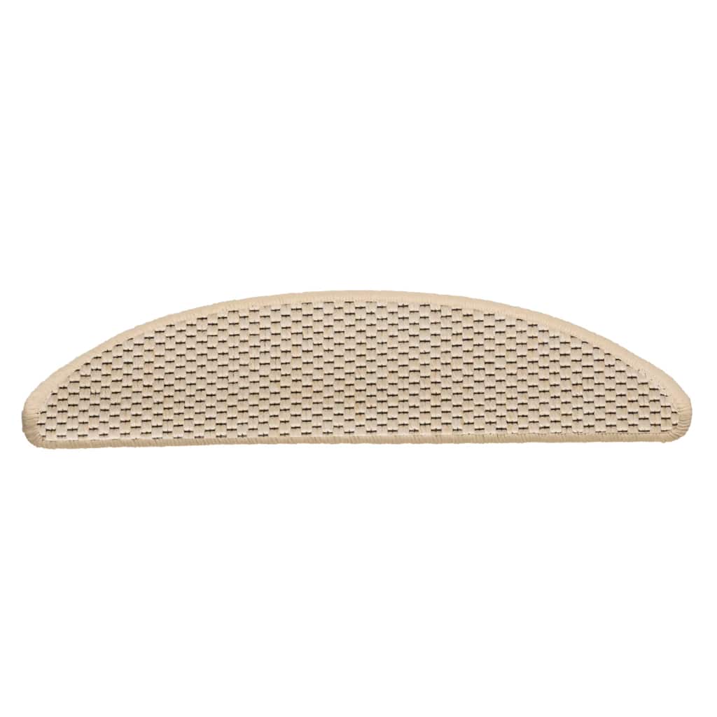 Selvklebende trappematter sisal-utseende 15stk 56x17x3 berber