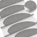 Selvklebende trappematter sisal-utseende 15 stk 65x21x4 cm sølv