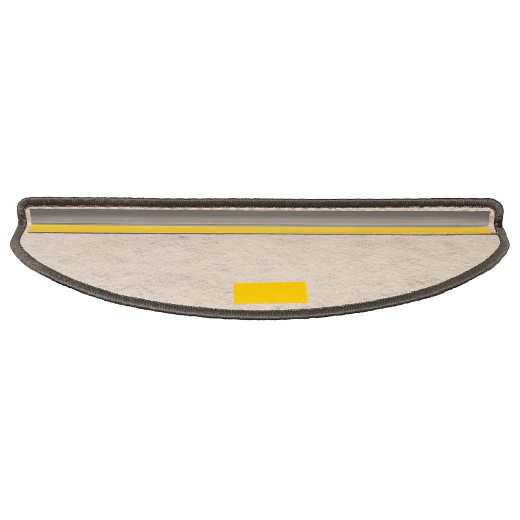 Selvklebende trappematter sisal 15 stk 65x21x4 cm grå og beige