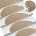 Selvklebende trappematter sisal 15 stk 65x21x4 cm mørk beige