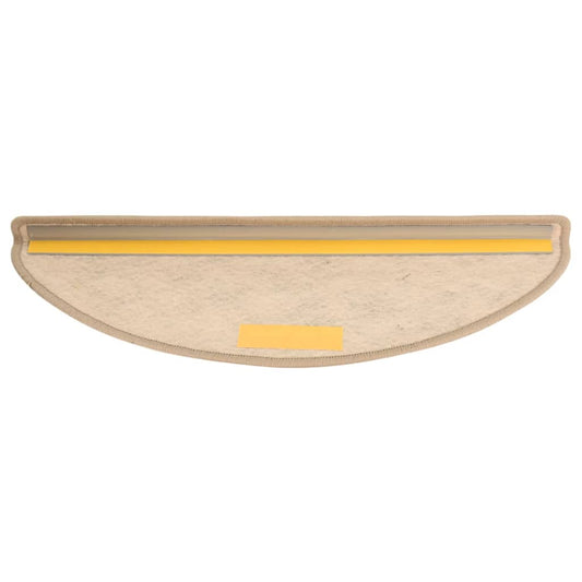 Selvklebende trappematter sisal 15 stk 65x21x4 cm mørk beige