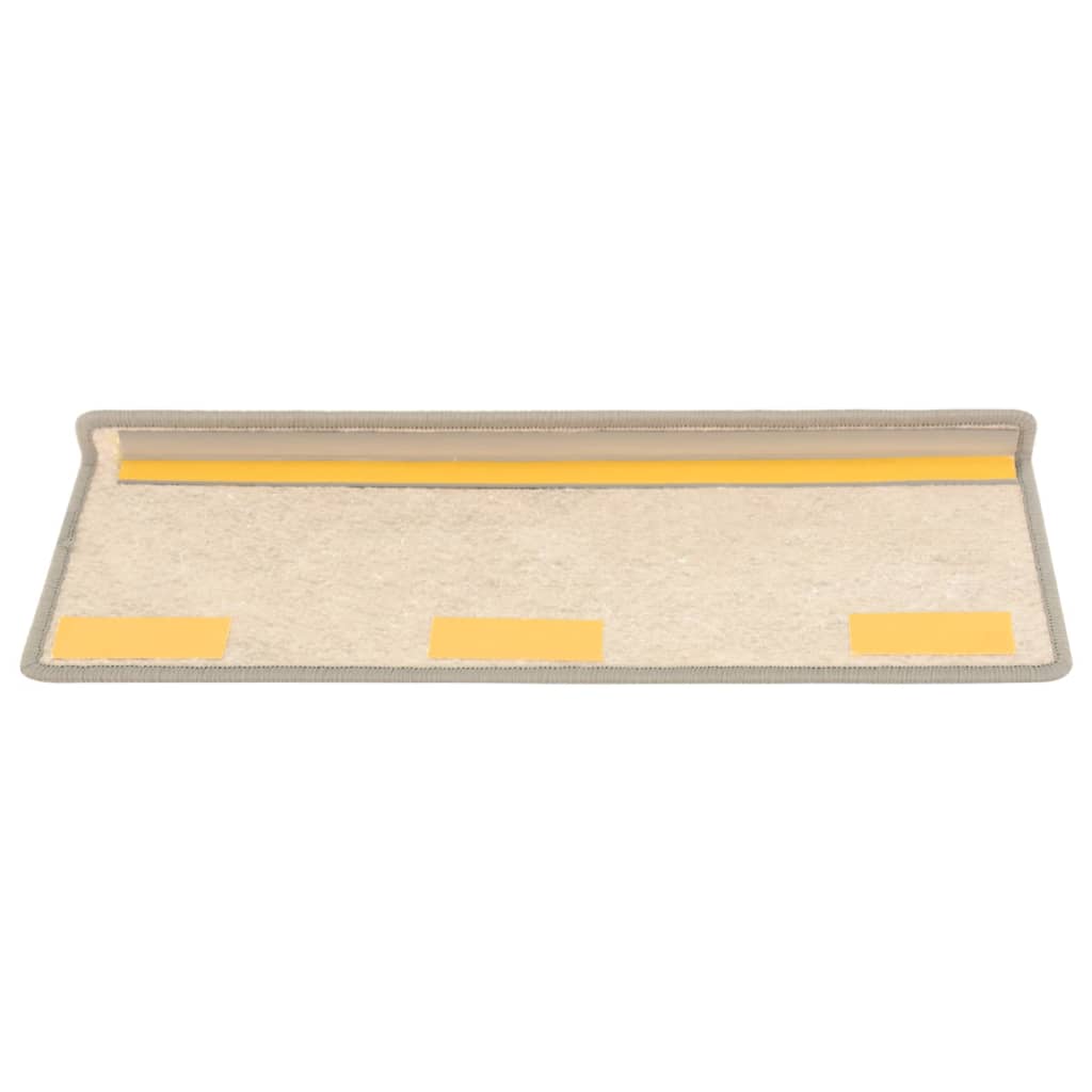 Selvklebende trappematter sisal 15 stk 65x21x4 cm platina