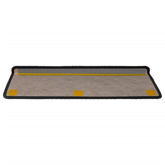 Selvklebende trappematter sisal 15 stk 65x21x4 cm antrasitt