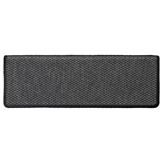 Selvklebende trappematter sisal 15 stk 65x21x4 cm antrasitt
