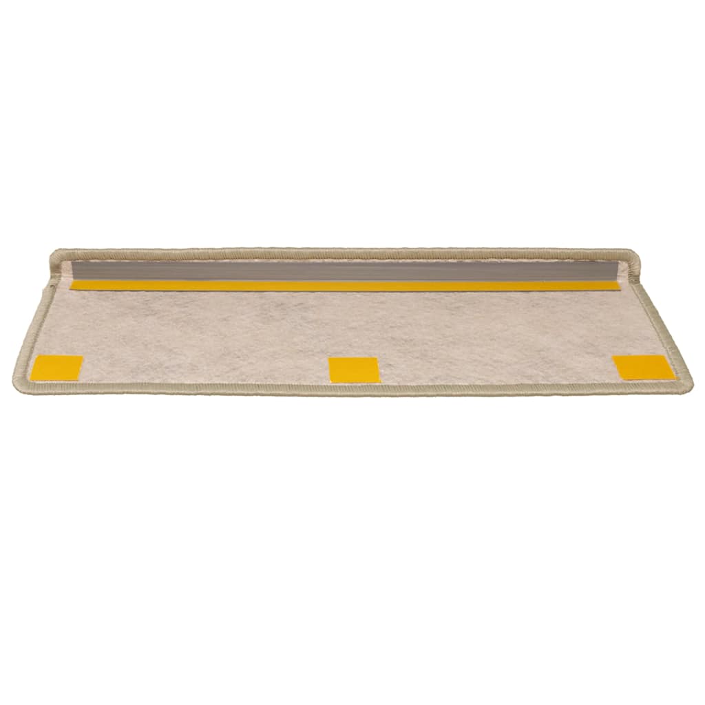 Selvklebende trappematter sisal 15 stk 65x21x4 cm lysegrønn