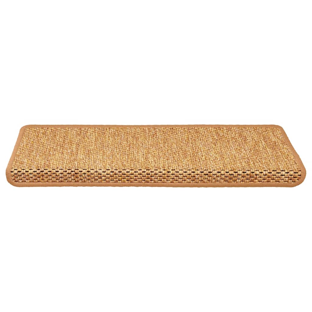 Selvklebende trappematter sisal-utseende 15 stk 65x21x4 sisal vidaXL