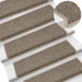Selvklebende trappematter sisal 15 stk 65x21x4 cm mørk beige