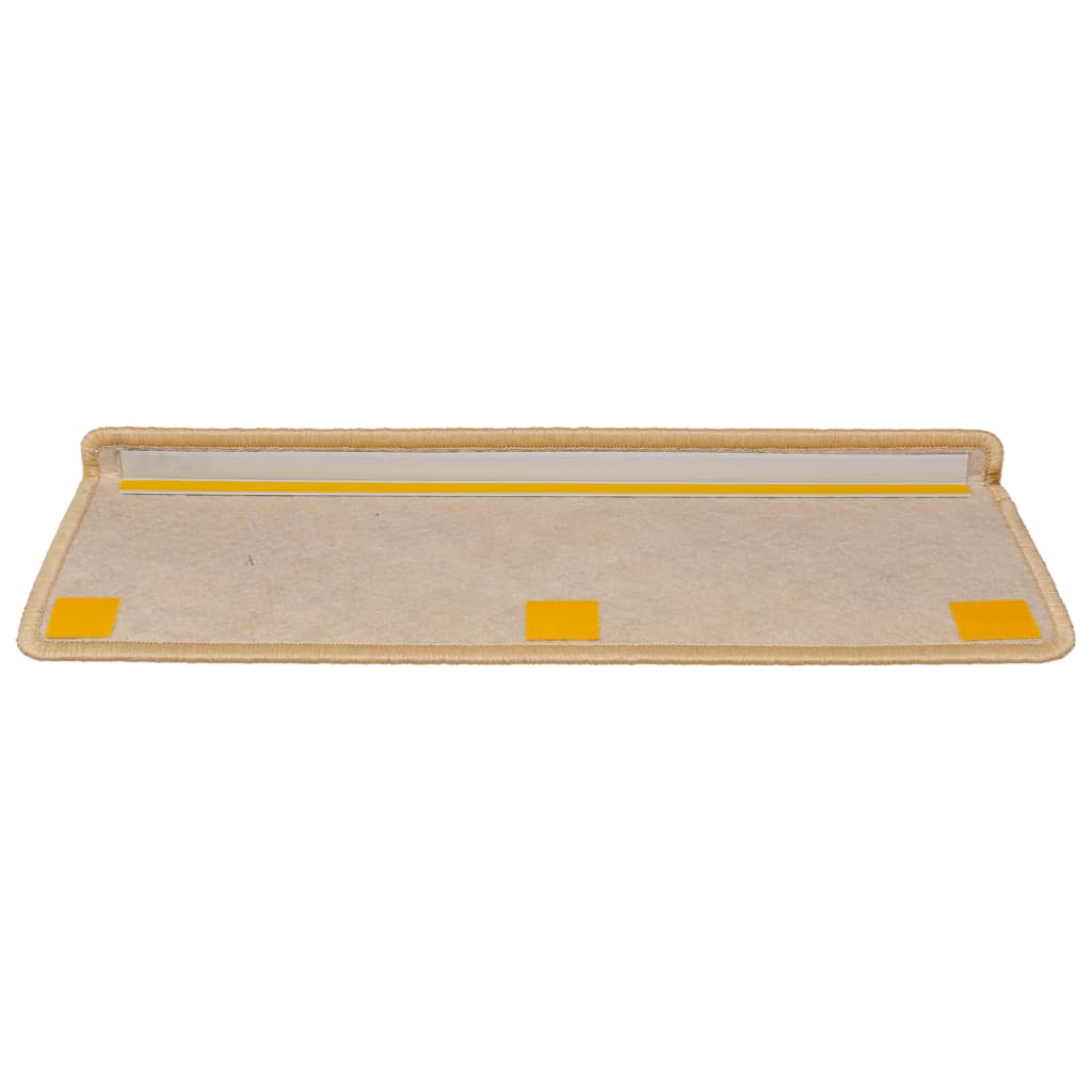Selvklebende trappematter sisal-utseende 15 stk 65x21x4cm beige