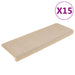 Selvklebende trappematter sisal-utseende 15stk 65x21x4 cm Berber