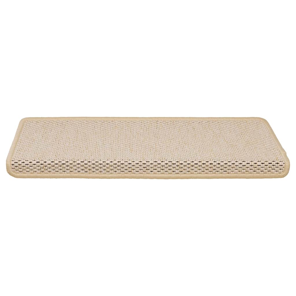 Selvklebende trappematter sisal-utseende 15stk 65x21x4 cm Berber