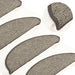 Trappematter 15 stk 56x17x3 cm beige og grå halvrund