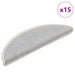 Trappematter 15 stk 56x17x3 cm sølvfargede halvrund