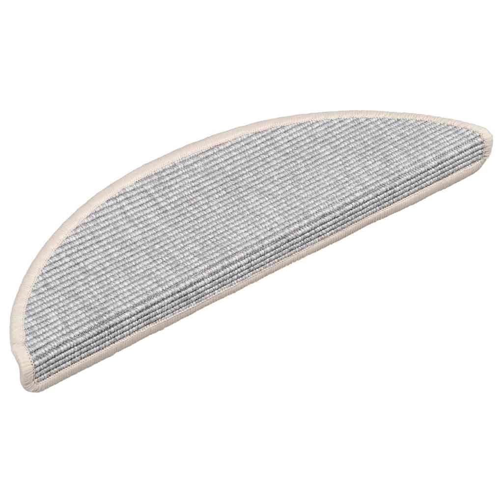 Trappematter 15 stk 56x17x3 cm sølvfargede halvrund