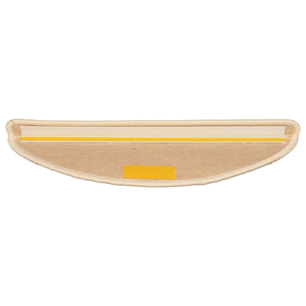 Trappematter 15 stk 56x17x3 cm lys beige halvrund