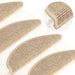 Trappematter 15 stk 56x17x3 cm lys beige halvrund