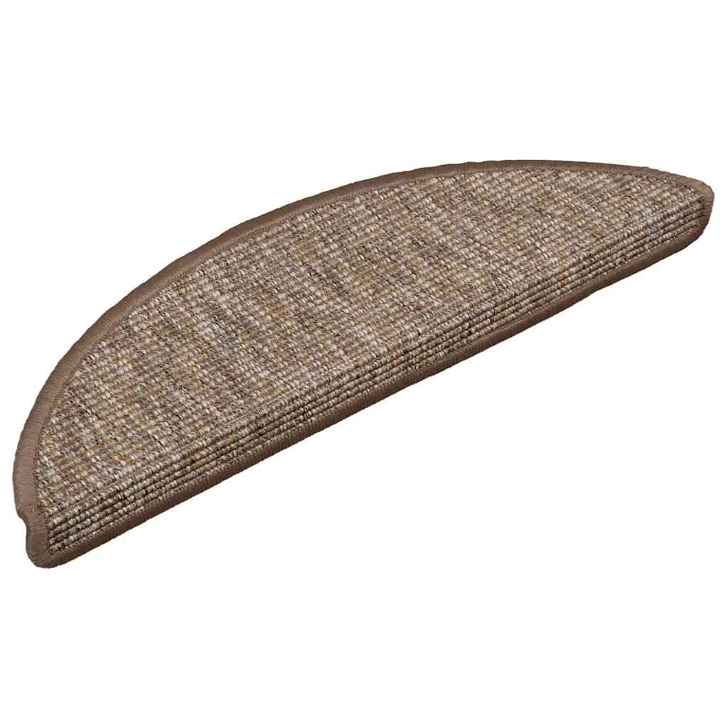 Trappematter 15 stk 56x17x3 cm lysebrune halvrund