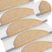 Trappematter 15 stk 56x17x3 cm lysebrune halvrund