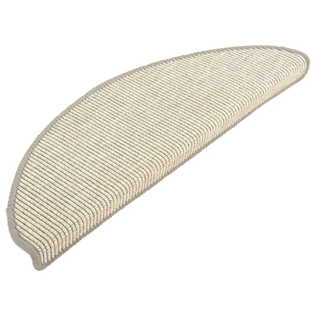 Trappematter 15 stk 65x21x4 cm sølvfargede halvrund store