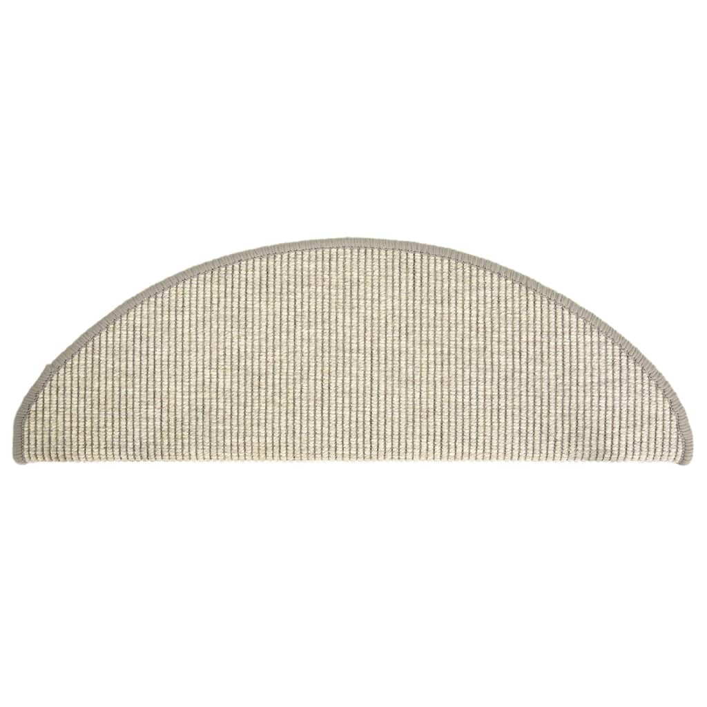 Trappematter 15 stk 65x21x4 cm sølvfargede halvrund store