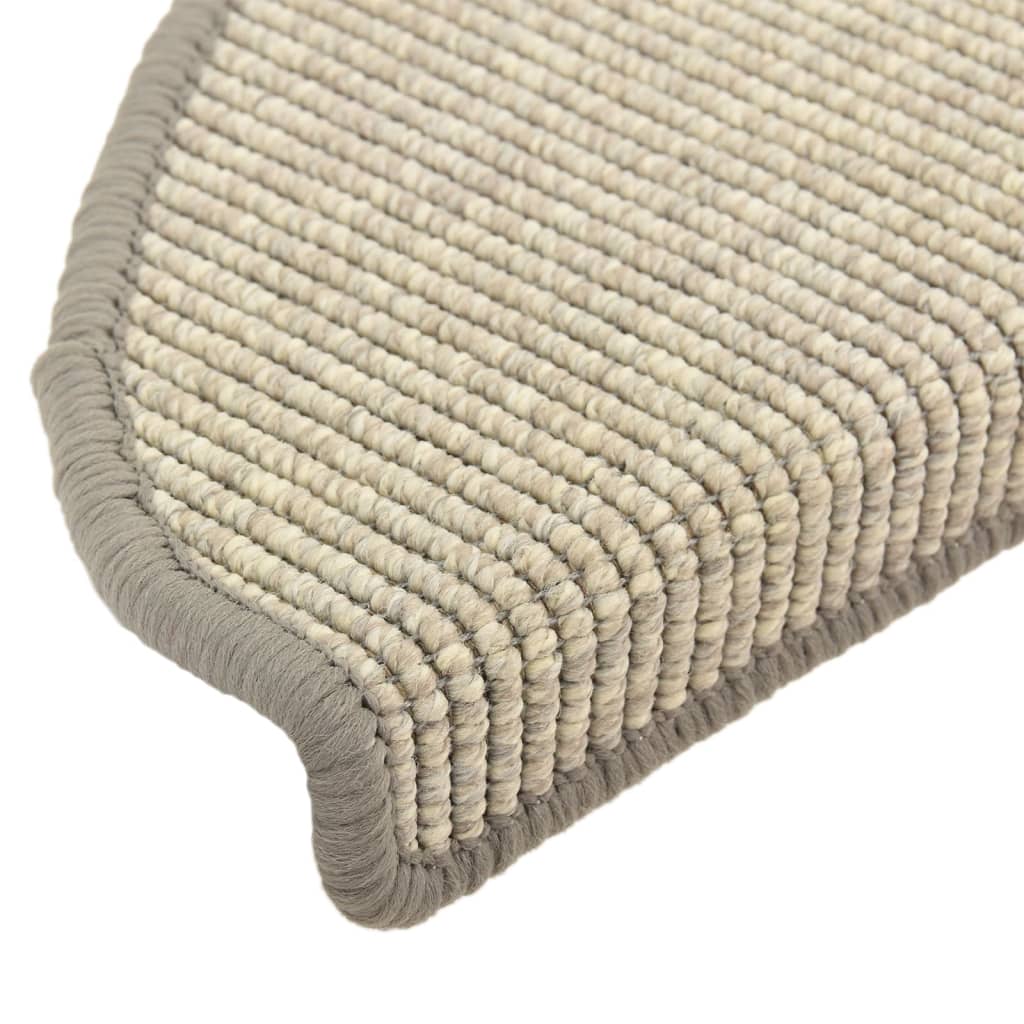Trappematter 15 stk 65x21x4 cm sølvfargede halvrund store