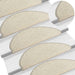 Trappematter 15 stk 65x21x4 cm sølvfargede halvrund store