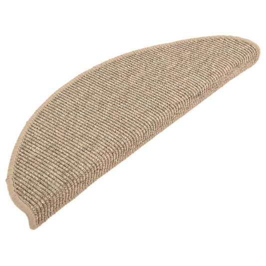 Trappematter 15 stk 65x21x4 cm mørk beige halvrund store