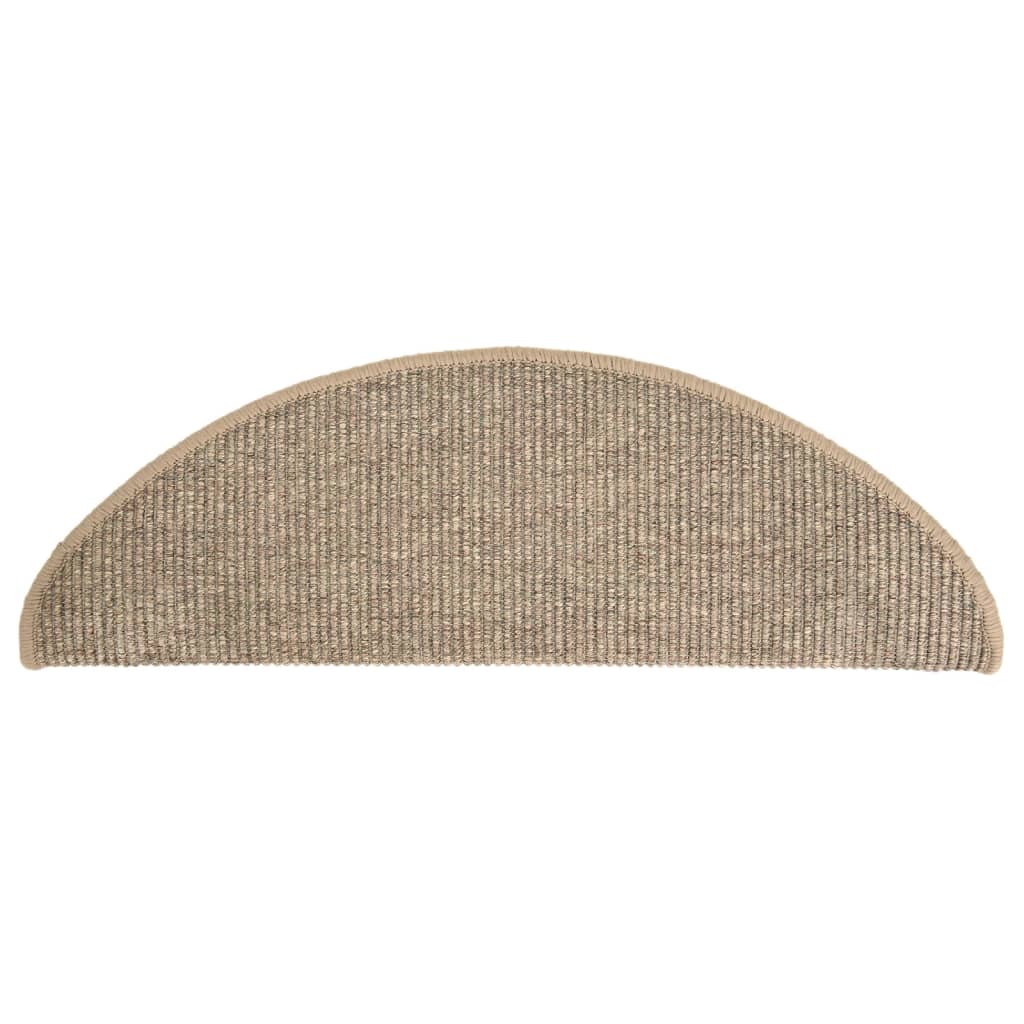 Trappematter 15 stk 65x21x4 cm mørk beige halvrund store
