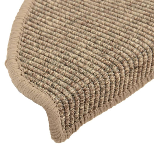 Trappematter 15 stk 65x21x4 cm mørk beige halvrund store