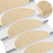 Trappematter 15 stk 65x21x4 cm lys beige halvrund store