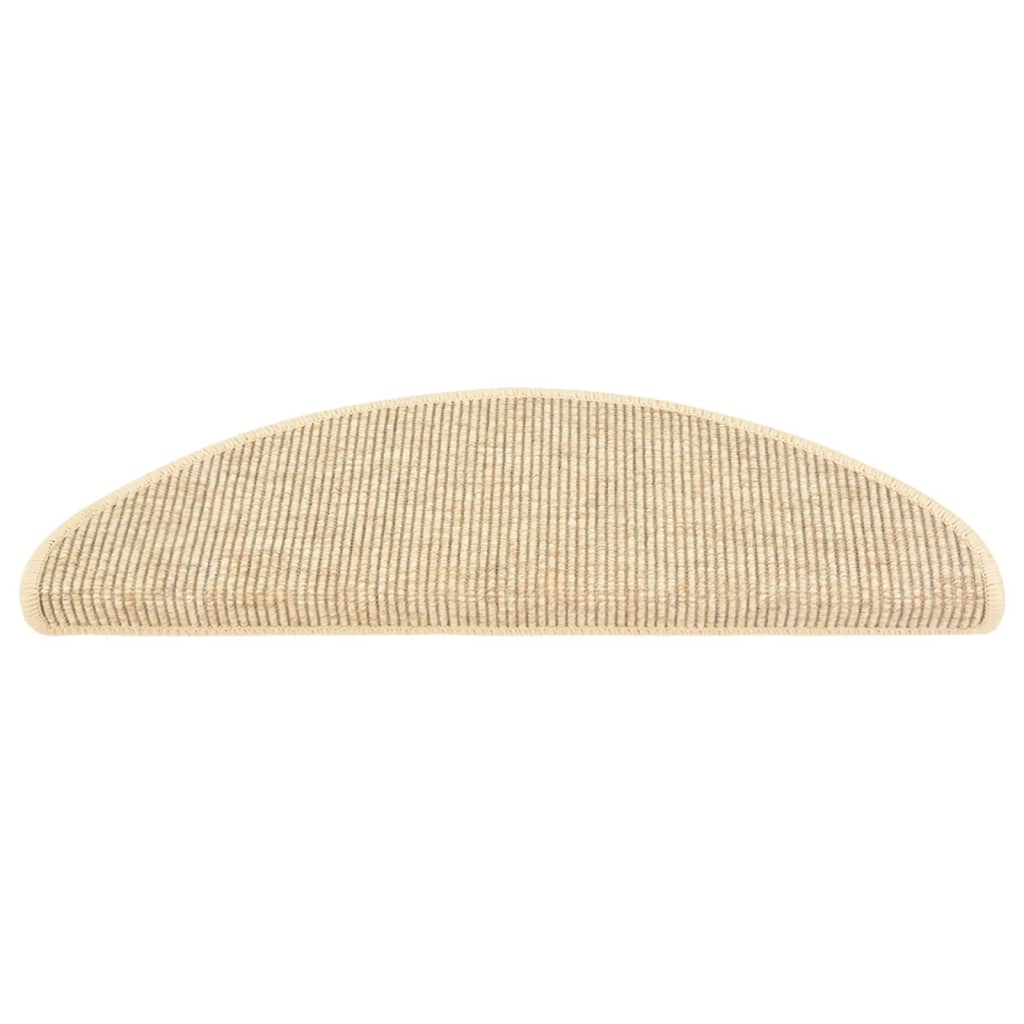 Trappematter 15 stk 65x21x4 cm lys beige halvrund store