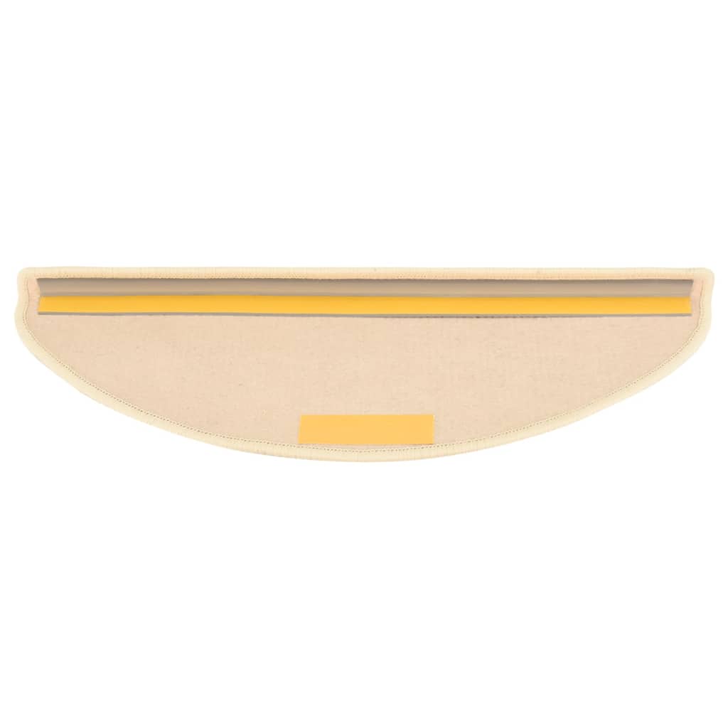 Trappematter 15 stk 65x21x4 cm lys beige halvrund store