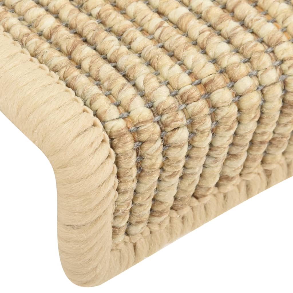 Trappematter 15 stk 65x21x4 cm lys beige halvrund store