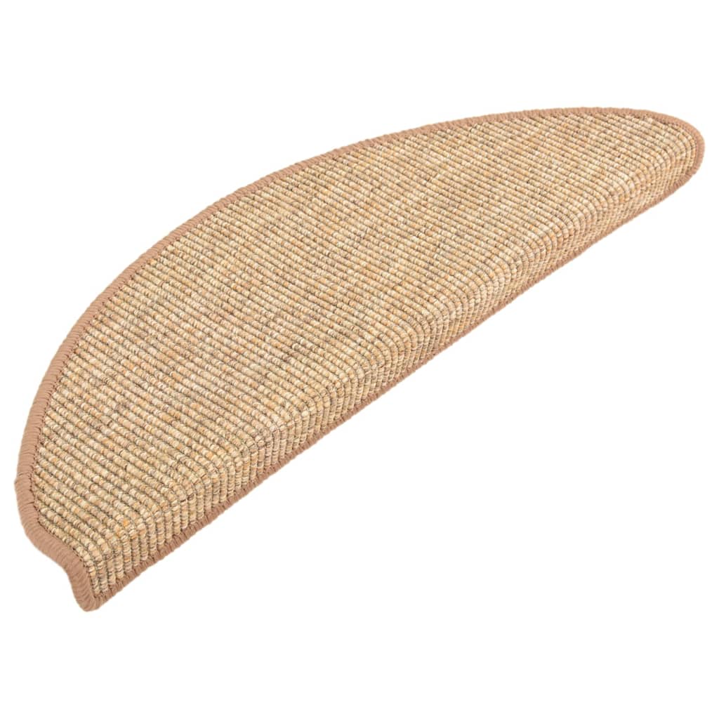 Trappematter 15 stk 65x21x4 cm lysebrune halvrund store